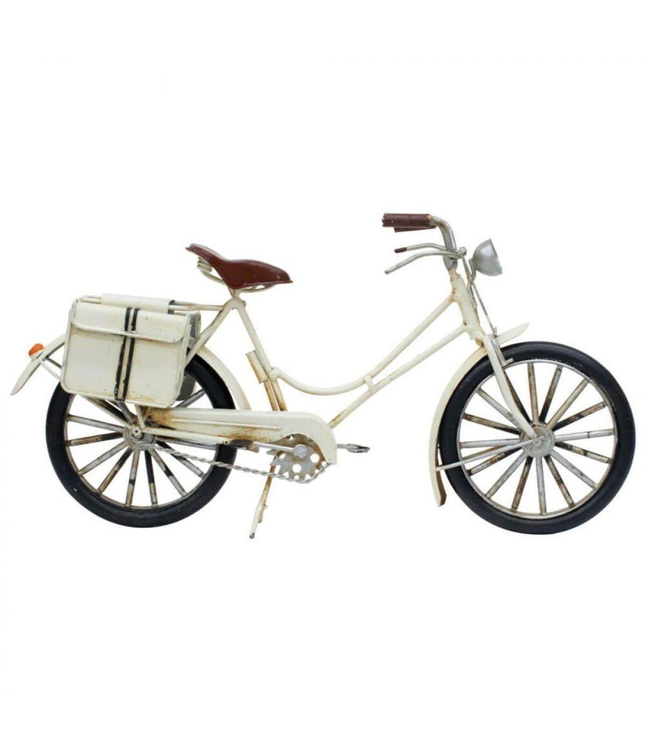 imagem de Bike retrô decor  15,5x29x7,5 Branca Taimes kkf171abek